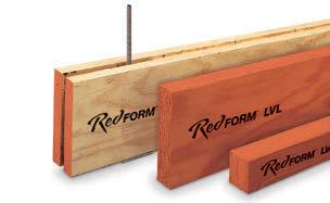 Redform LVL Support heavy loads Available in long lengths Uniform, flat and level forming surfaces Durable for multiple reuse Available widths and depths are listed in the table below.
