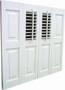 include combination louver Traditional shutters Red Oak, Mahogany and panel shutters, with the