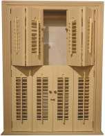 Height Height TYPE MLI (3/4") - Traditional Interior Moveable Louvers in Poplar/Basswood Pg 8 Moveable Louver Specs Side Stiles: 1 1/2" x 3/4" Top Rail: 3 1/2"+/- wide Center Rail - 3 1/2" +/- wide