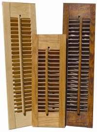 Height TYPE MLI (3/4") - Traditional Interior Moveable Louvers in Solid Red Oak Pg 9 Moveable Louver Specs Side Stiles: 1 1/2" x 3/4" Top Rail: 3 1/2"+/- wide Center Rail - 3 1/2" +/- wide Bottom