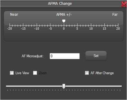 19 AFMA (AF Microadjustment/Fine Tune) Change Utility 19.
