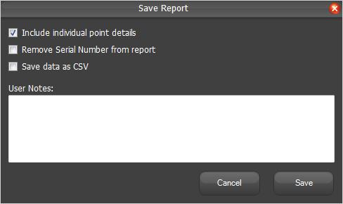 6.6 Saving Reports (FoCal Pro) When the test is complete, you can click Save Report.