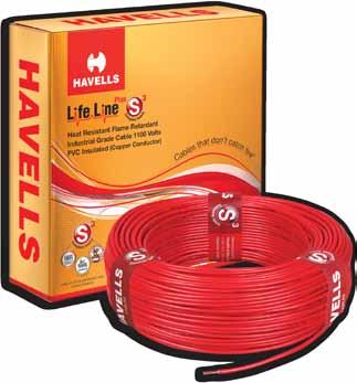 w.e.f. 02nd January, 2018 Havells Flexible Industrial Cables (Higher Current Carrying Capacity) 99.95% 99.