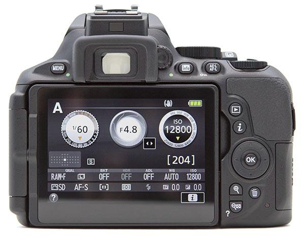 Figure 13 - View of the rear of the Nikon D5600.