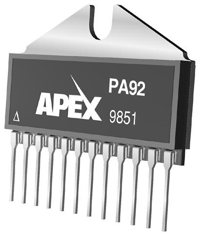 PA9 High Voltage Power Operational Amplifiers FEATURES HIGH VOLTAGE V (±V) LOW QUIESCENT CURRENT ma HIGH OUTPUT CURRENT A PROGRAMMABLE CURRENT LIMIT APPLICATIONS PIEZOELECTRIC POSITIONING HIGH