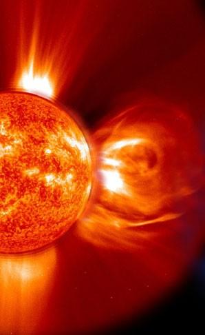 Space weather High coronal temperatures cause a continuous outflow of plasma from the corona solar wind Solar flares, prominences and coronal mass ejections create storms of radiation,