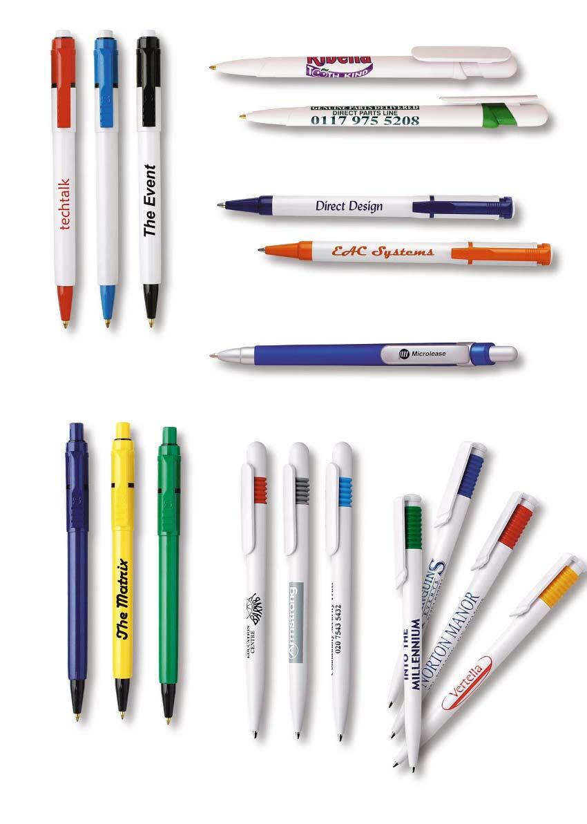 50-1501 Styb Rhin Ball Pen White body with red, blue, black or blue trim or all white.