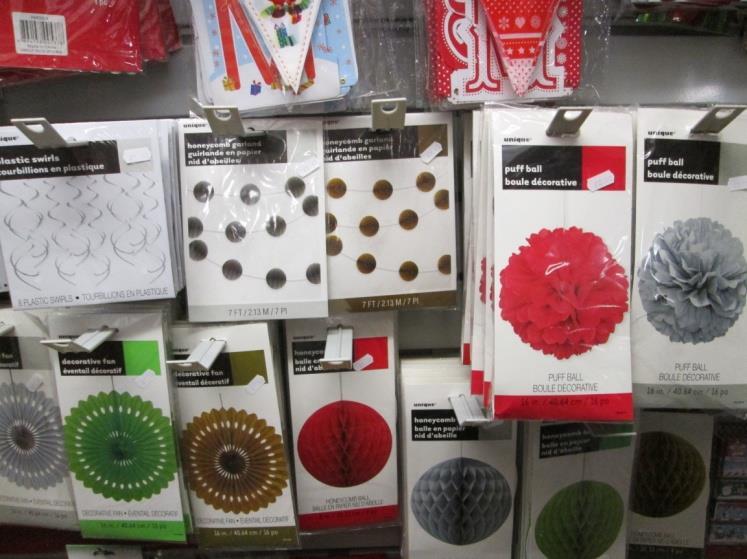 We have a wide range of paper decorations in