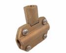 VERTICAL MOUNTE BASES #261 - Bronze Heavy uty T : Connector with 1/2 inside thread and 4-screw clamp type cable connector. 5/8 inside thread available upon request. Wt..82 lb. ea.