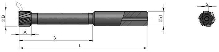 Series 1620 - Cylindrical Shank - Short Series - Radial Through Coolant Series 1610 Series 1620 L1 L L1 L 9.60-12.