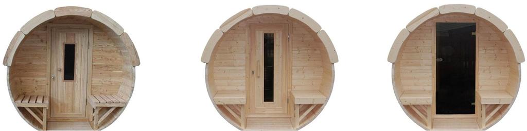 Windows and doors For all sauna barrels: