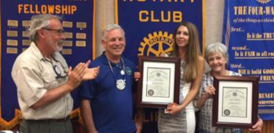 2 new members were inducted on Friday: Aubrey Hilstein and Sue Oberholtzer. Welcome to The Best Rotary Club in The World, Aubrey and Sue!