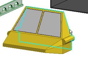 Selecting two surfaces In the Select 3D toolbar click on, the Select Faces tool, or [F]. Without clicking, move the cursor over the components.