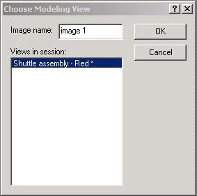 A blank album window opens over the top of your shuttle model. Notice that the menus, toolbars and the browser are slightly different in the album mode.
