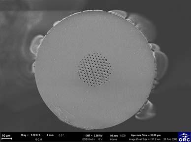 4.3 Methods for intra-cavity dispersion management 43 Fig. 4.5. SEM images of a typical index-guiding photonic crystal fiber structure. Fig. 4.6.