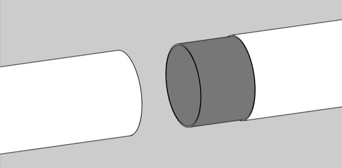 MARK TUBE 21. Using an angle or a door facing, draw a line about 1 long on the main body tube at each of the printed fin positions on the shroud as shown. NOSE CONE 24.