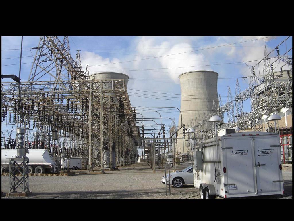 Fig 1 View of the Paradise substation, where the ParadiseNet was deployed One of the wireless sensor nodes for circuit-breaker monitoring provide precise location estimates For instance, some range