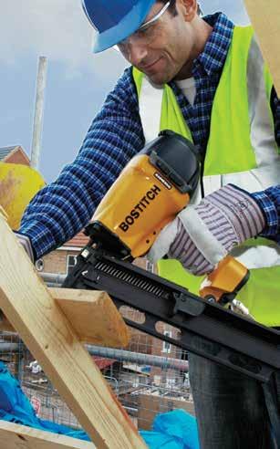 First Fix Nailer Full Roundhead Nailer FPL-E CE compliant sequential trip for safer working on-site Adjustable exhaust to direct air away from workpiece and operator Push button depth control for
