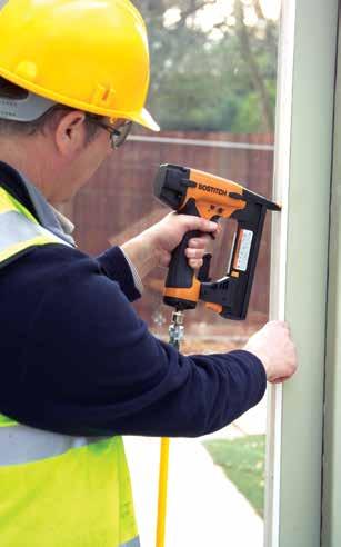Second Fix Nailer Brad Nailer BT8-E Selectable trigger system switches between sequential and contact trip instantly Fastener lockout system prevents dry firing & reworking Oil free engine ensures