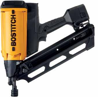 Gas Cordless Nailer Framing Nailer GF90-E Over-moulded grip for comfort and control NI-Mh Comes complete with Ni-MH batteries for long lasting performance Precision balanced design with in-line