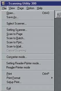 Also scanned images can be saved in PDF format, in high compression or standard mode.