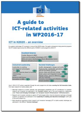 of H2020 in WP 2016-2017.! The guide include a list of the topics where ICT s contribution is the most relevant.