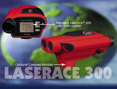 (Above) The Laser Ace is a laser rangefinder from MDL in the UK. It has a range up to 300 meters with an accuracy of 10cm.
