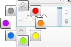 COLORED LAYER OR LAYER GROUP LAYER BLENDING FOR GROUPS When a layer group is selected, the Blend Mode changes