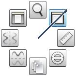 TOOL SELECTION Pick a tool using one of the following methods: Right-click and flick toward an icon