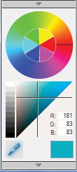 COLORS Tap, then flick toward a color. CREATE A CUSTOM COLOR Tap the Color Puck to access the Color Wheel and mix a color of your own.