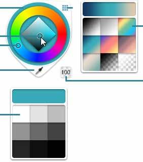 ACCESSING THE GRADIENT FILL PALETTE For Pro members, when a linear or radial fill is selected, the Gradient Fill