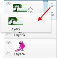 ORGANIZE LAYERS Drag layers and reposition them and change the spatial position of objects