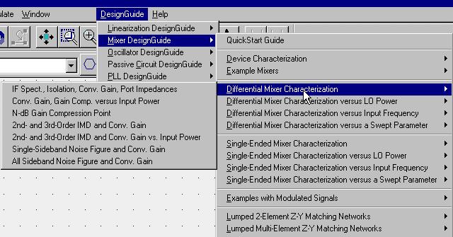 Mixer DesignGuide Tests All of These Both single-ended and differential-mode topologies are handled. Access in moments what currently takes weeks for an expert!