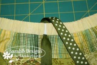 Overlap by 1" and stitch elastic ends together, then work the elastic