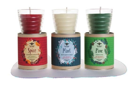 Holiday Aromatherapy Candles 100% Beeswax + Pure Essential Oils Scents of the Season Our Holiday Aromatherapy candles