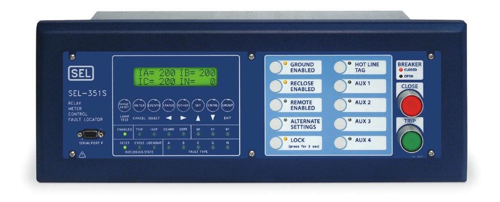SEL-351S Protection and Breaker Control Relay Optimize Distribution Protection, Automation, and Breaker Control Apply the SEL-351S Relay to enhance your service quality through integrated protection,