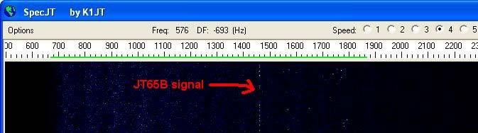 2 von 6 07.08.2014 19:01. After some time I began to see a signal in the "SpecJT" window. When the one-minute period was over, WSJT easily decoded the CQ call of S79HP.