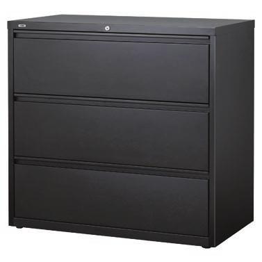 Lateral File Cabinet 42" W 28" H x 42" W x 18-5 8" D 970-752 Charcoal (Not Shown) 3-Drawer Lateral File Cabinet 42" W 40-1 4" H x 42" W x 18-5 8" D 969-101 Charcoal (Not Shown)