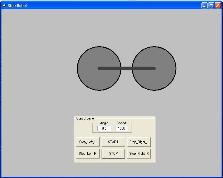 was depicted with a dedicated software in VB6 environment. The program presents two forms.