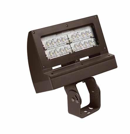 Flood with Slip Fitter Mount Flood with Trunion Mount Finia LED Generation Flood Light Uniform and rich facade and landscape lighting Finia LED Flood Lights can be installed using a " adjustable slip