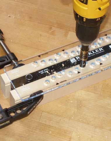 Fixed s Fixed Hole Pattern Left Right Jig Drilling Hole Reference Fig. 6 Drilling s. Place shutter frame rails and stiles face side down on work surface.. Label back side of stiles and rails. 3.