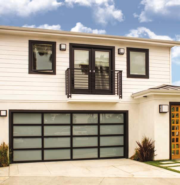 safety. style. performance. Model 8800, Black anodized aluminum, White Laminated privacy glass The right garage door has a great impact on the curb appeal of your home.