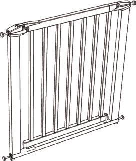 7. To block the opening direction of the gate, open one of the small catches, located on the underside of the latch mechanism, on the side which you want to block.