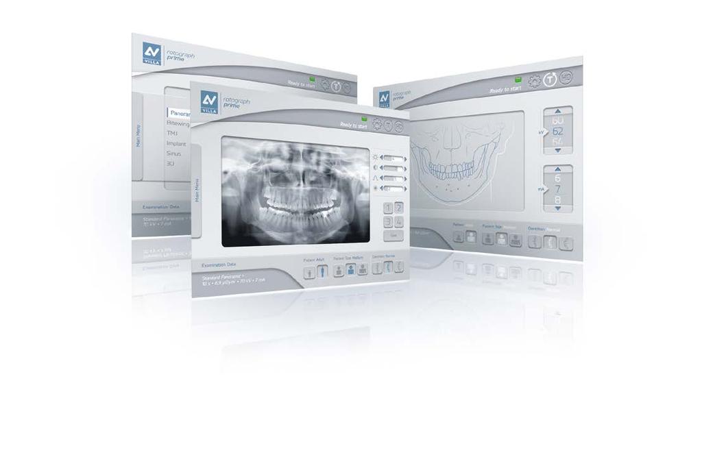 ease of use and immediate diagnosis Intuitive interface for fast imaging operations Exam parameters are set through the intuitive virtual user interface, which can also be used with a touch-screen