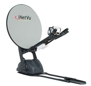 980+ The inetvu 980+ Drive-Away Antenna is a 98 cm Ku-band auto-acquire satellite antenna system which can be mounted on the roof of a vehicle for Broadband Internet Access over any configured