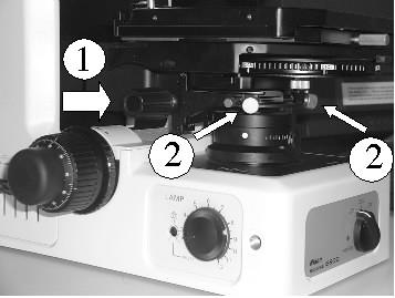 aperture. The full procedure is described below. 5.1 Stop down (close) field diaphragm by rotating dial on right side of microscope base 5.
