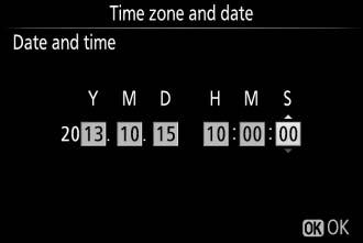 sub-menu Move cursor down q w e Select language Select time zone Select date format r t