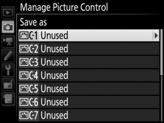 modification. J 4 Edit the selected Picture Control.