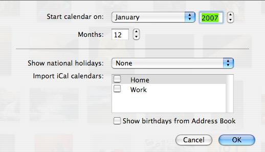 Once the date is selected the viewing screen now displays a form of a calendar.