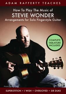 In his friendly and patient teaching style, Adam Rafferty shows you 4 of his favorite Stevie Wonder fingerstyle arrangements slowly, note for note.